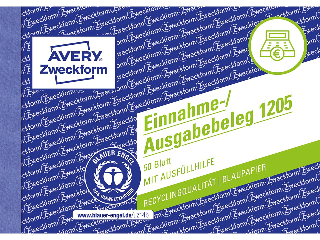 Avery Zweckform Recycling Formularbuch '1205' Einnahme-Ausgabebeleg