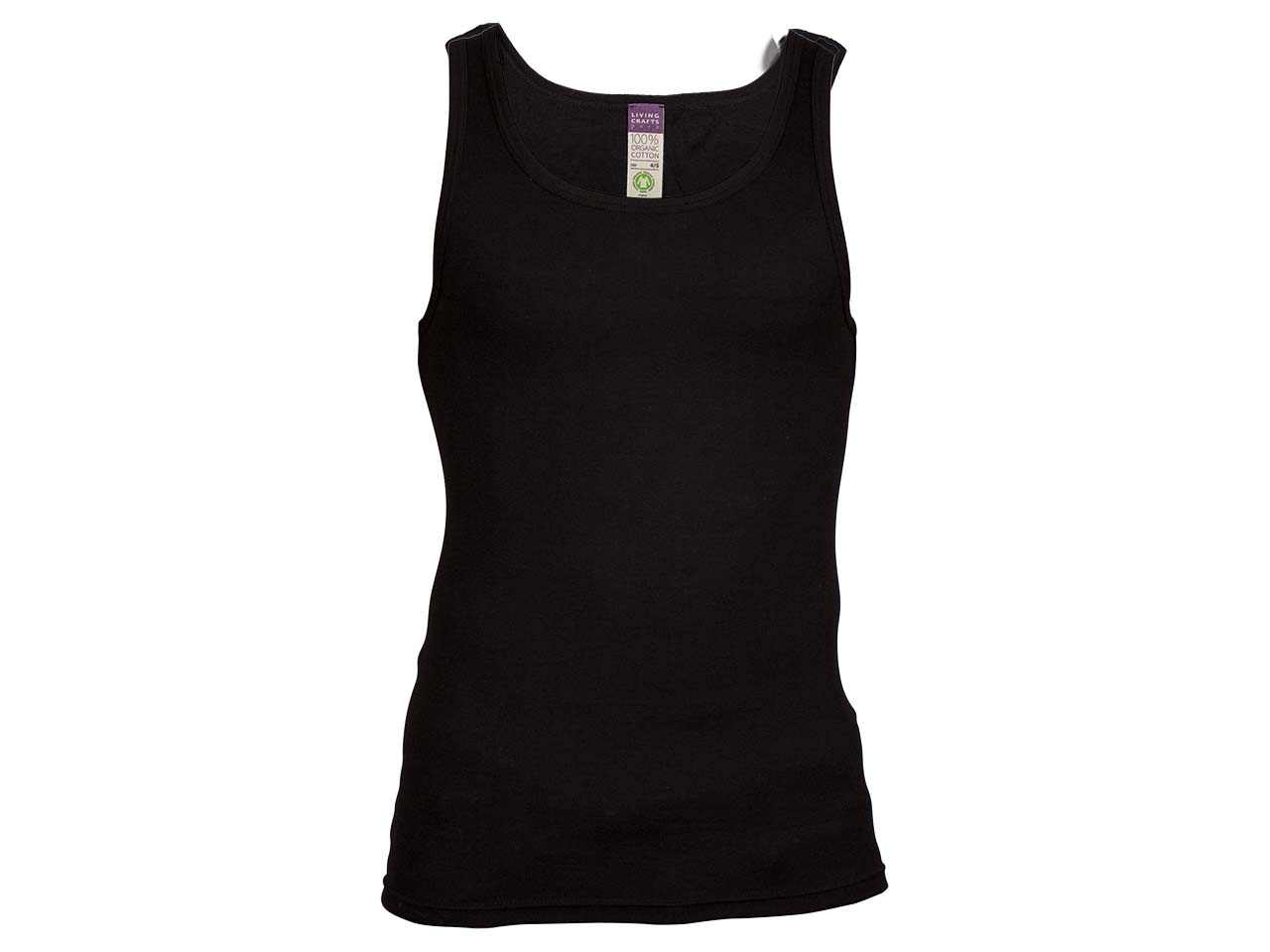 Living Crafts Bio-Herren-Unterhemd "Joseph" schwarz, Gr. M