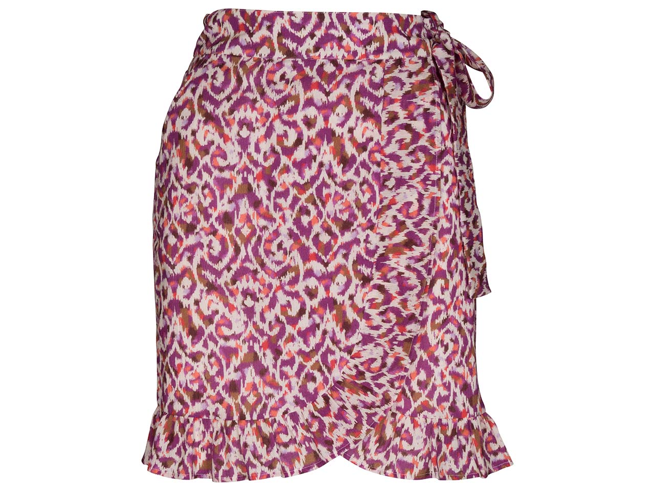 EKYOG Damen-Mini-Rock "PIGEE" mit überlappendem Saum, print ikat, Gr. 36