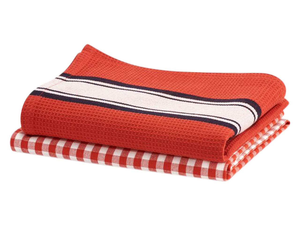 Living Crafts 2er-Pack Bio-Geschirrtücher "Delhi" red clay