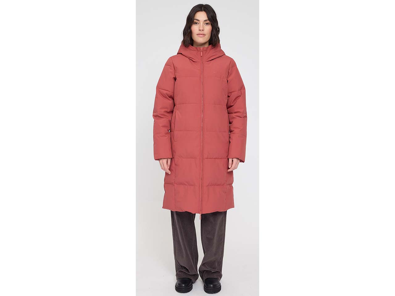 MAZINE Damen-Steppmantel "Basic Puffer" mit 2-Wege-Reißverschluss, marsala, Gr. S