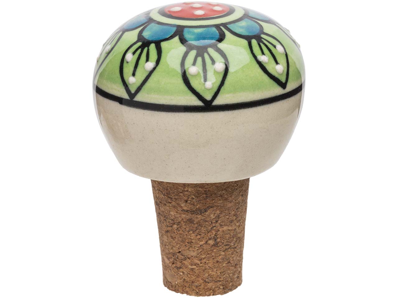 tranquillo Flaschenverschluss "FLORAL", grün