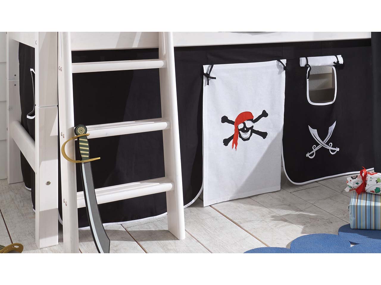 Vorhang "Infanskids" 4-teilig, für Hochbett "Infanskids" halbhoch, Pirat