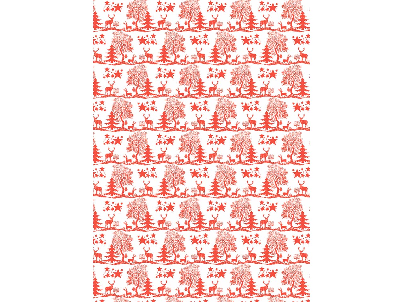 5 Bogen Recycling Geschenkpapier "Winterlandschaft" 50 x 70 cm, 80g/m²