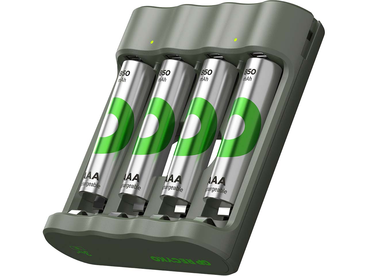 GP Battery 4 Akkus 850 mAh inkl. Gratis 4-Port USB Ladegerät "B441"