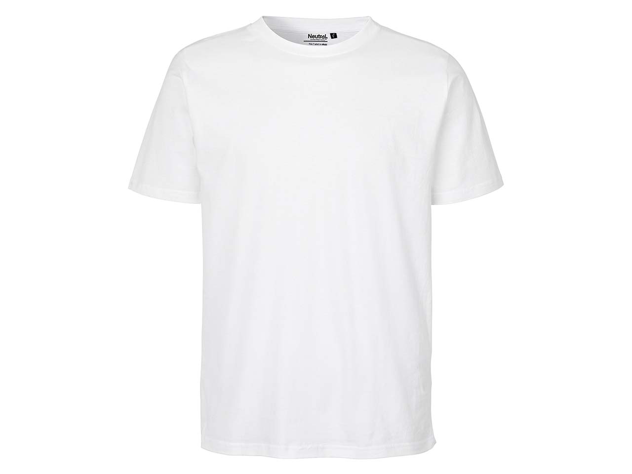 Neutral Bio-Unisex-T-Shirt mit Rundhalsausschnitt, weiß, Gr. XS