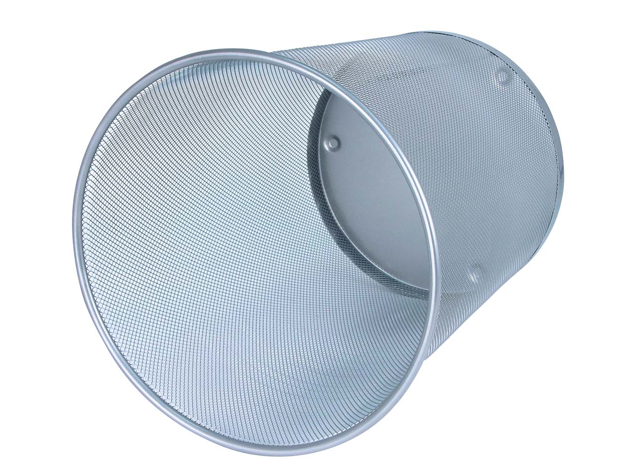 Office Papierkorb Metall silber
