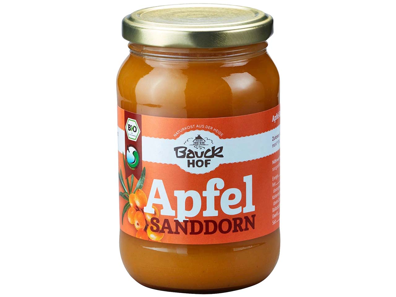 Bauckhof Bio-Apfel-Sanddornmus, gesüßt, 360 g