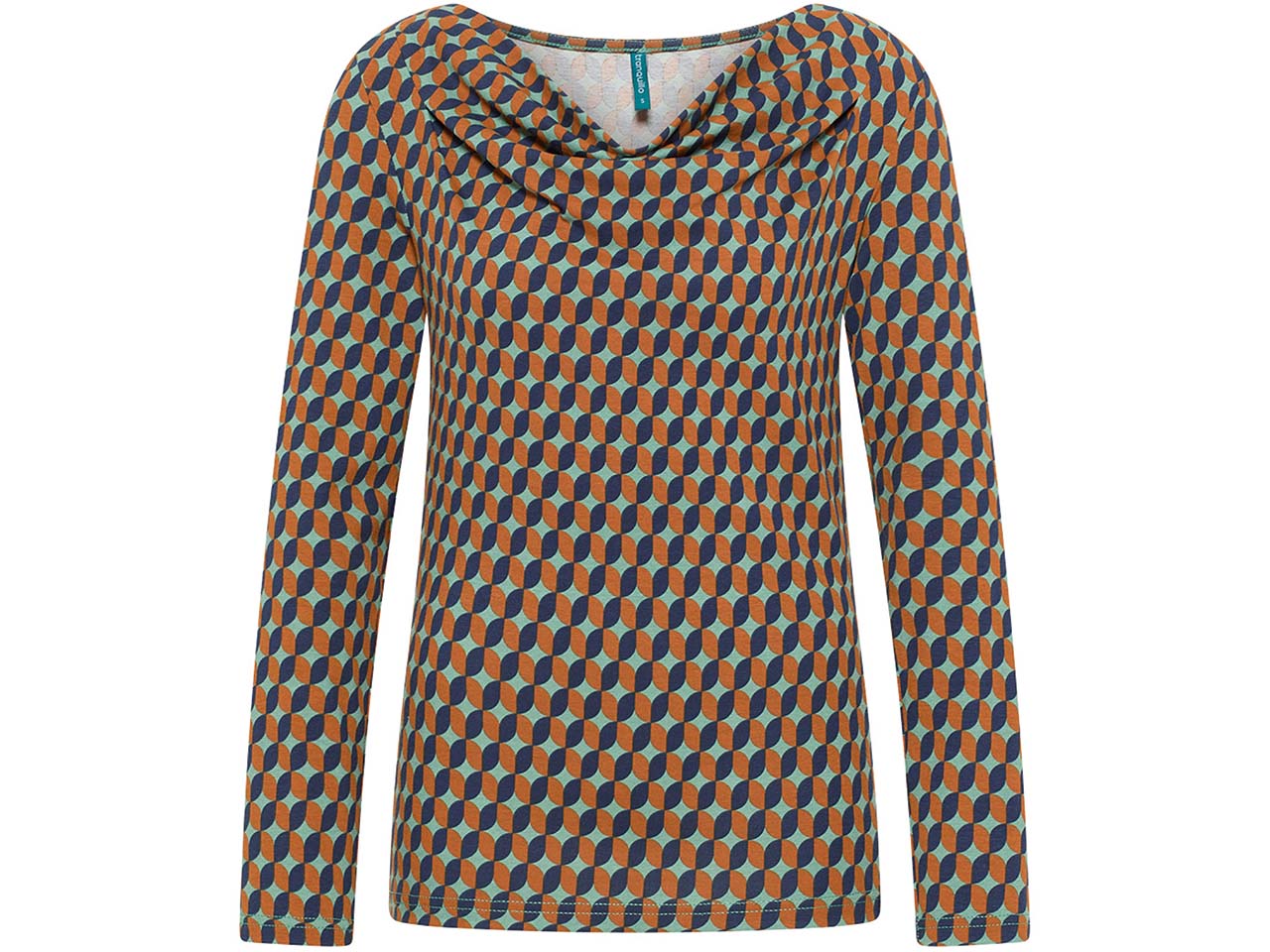 tranquillo Bio-Damen-Langarmshirt mit Wasserfallausschnitt, tulip, Gr. L