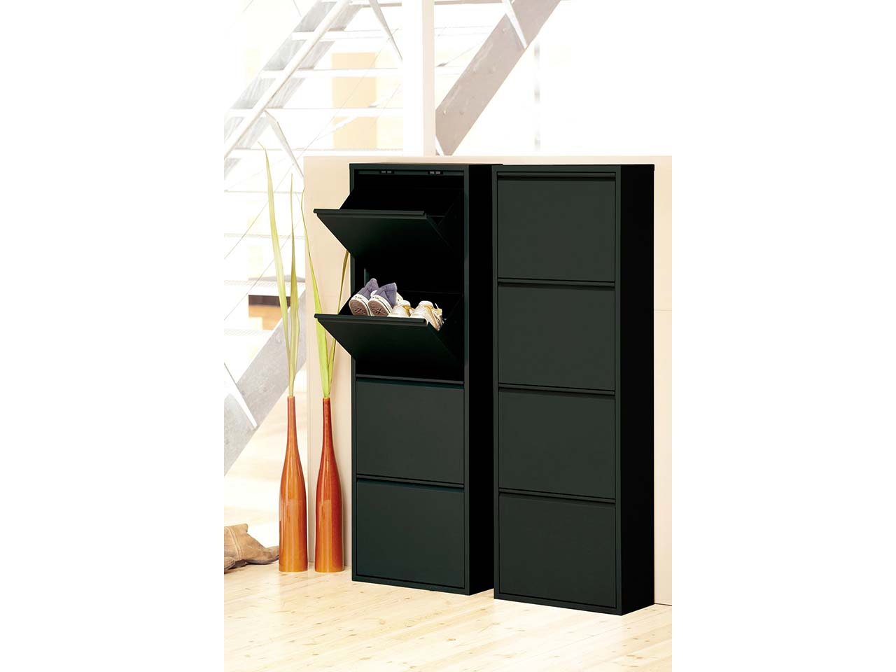 Metall-Schuhschrank "Big One Shoe 4" schwarz