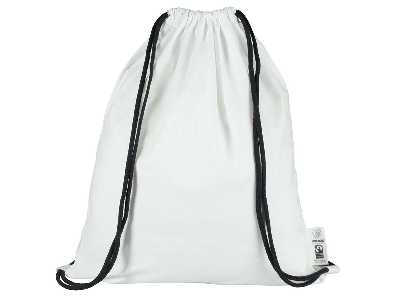 Frank&Richie Turnbeutel 'Torino' aus rec. Fairtrade-zert. Bio-Baumwolle 38x46x10 cm weiß
