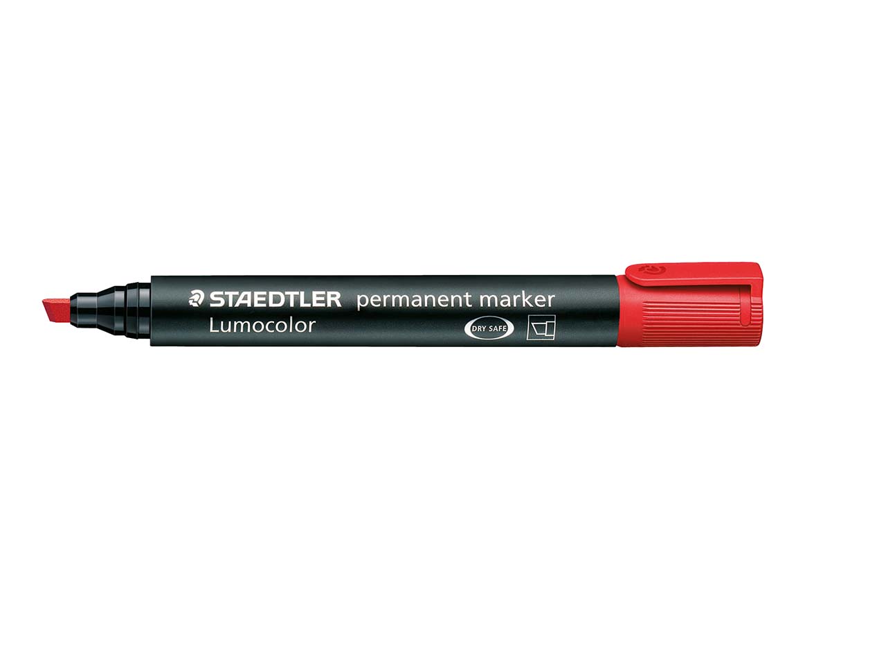 Staedtler Permanentmarker 'Lumocolor 350' rot mit Keilspitze