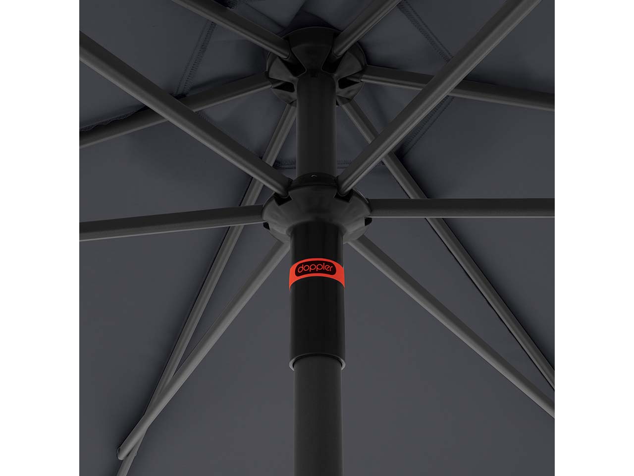 doppler Sonnenschirm "myZone Push Up" Ø 300 cm, HV, anthrazit