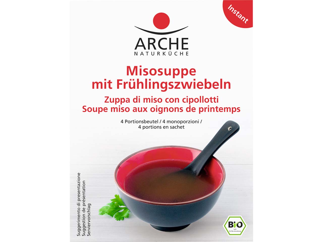 ARCHE Bio-Misosuppe mit Frühlingszwiebeln, 4 x 10 g