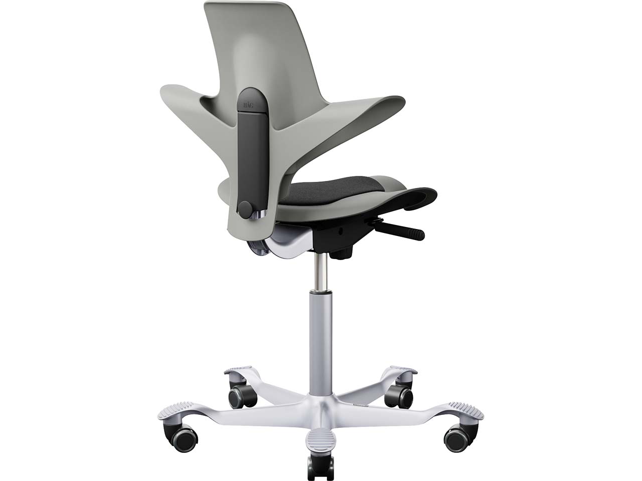 HAG Bürodrehstuhl "Capisco Puls 8010" Gestell: silber/clay,Stoff: "Cura" black