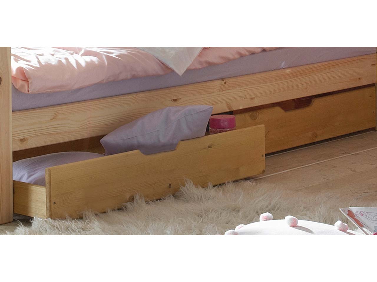 Rollschubkasten Set "Infanskids" Kiefer lackiert