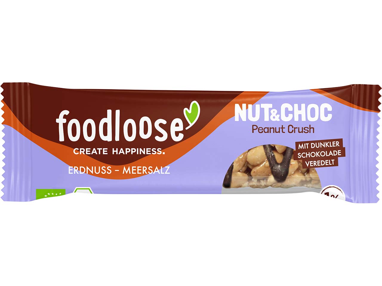 foodloose Bio-Nussriegel "Nut&Choc Peanut Crush", 35 g