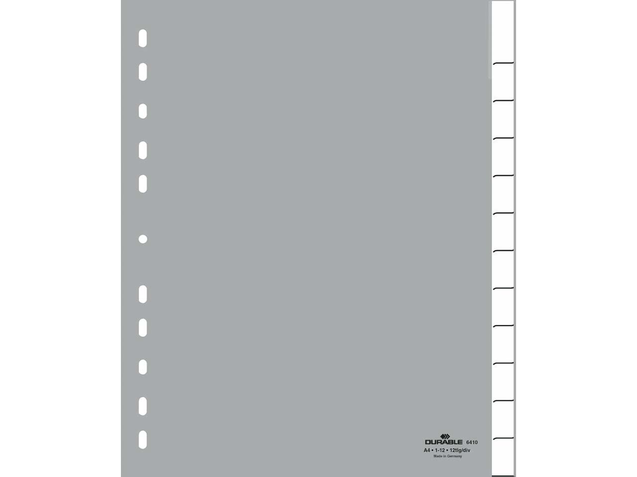 PP-Register 1-12 mit Wechseltaben breit
