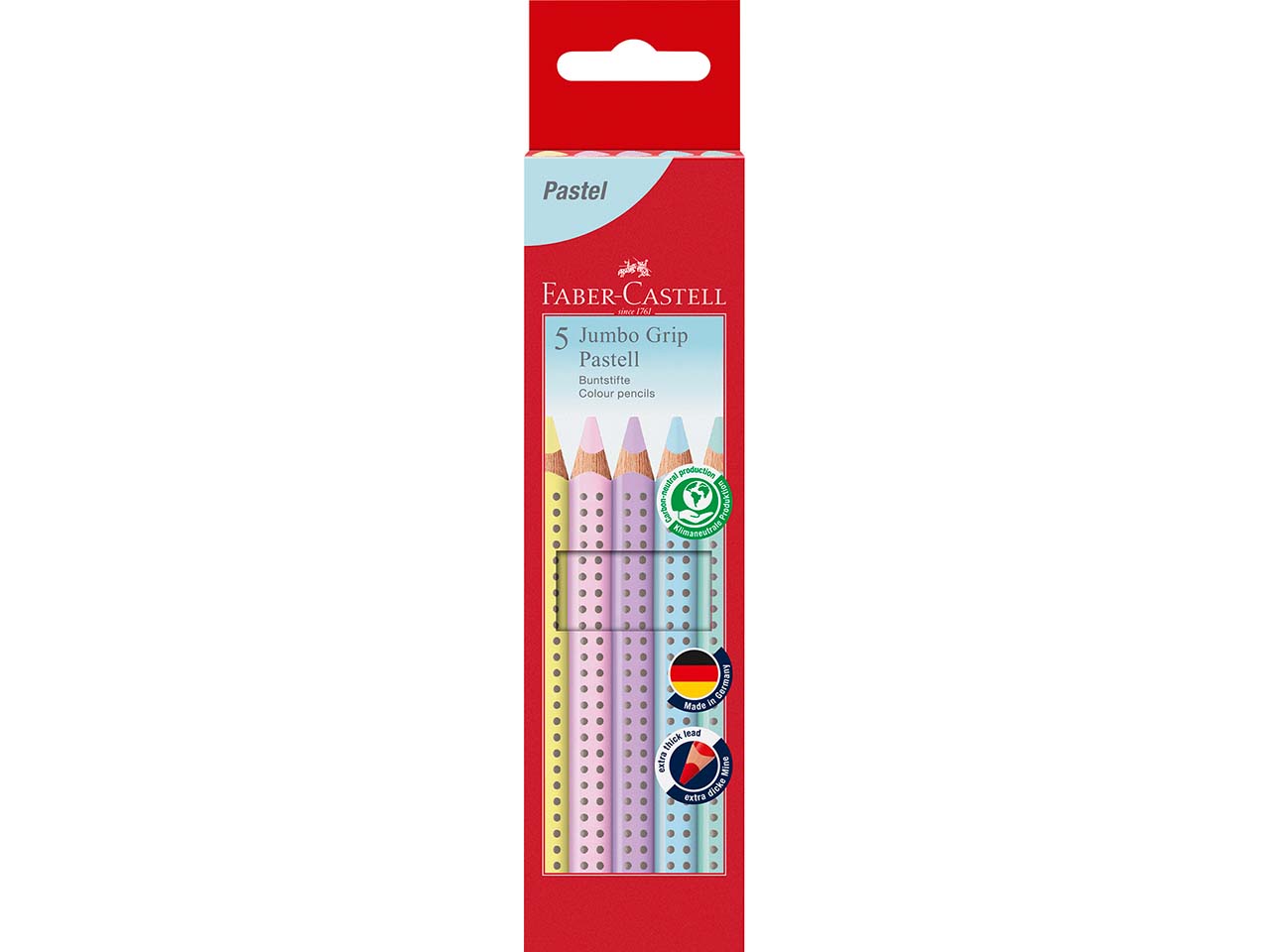 Faber-Castell Buntstifte Jumbo Grip Pastell, 5er-Set