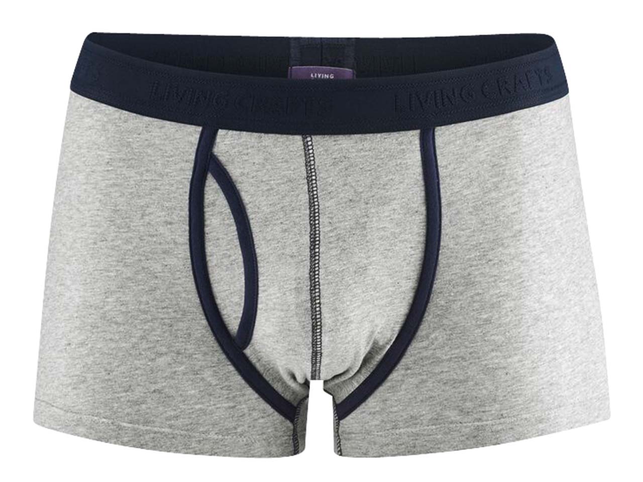 Living Crafts 2er-Pack Bio-Herren-Boxershort "Apollo" stone grey, Gr. XL