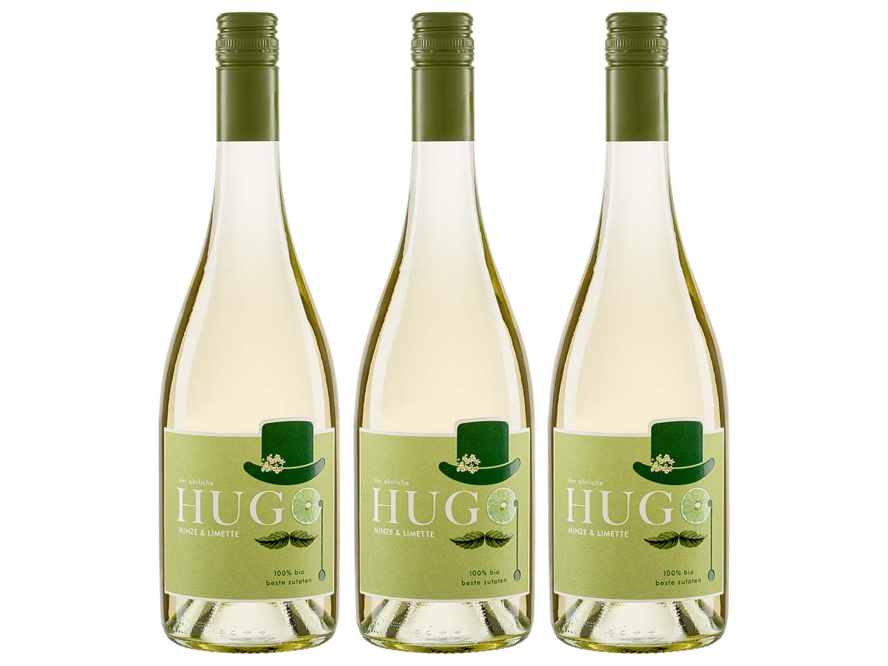 Bio-Aperitif "Der Ehrliche Hugo" 3er-Pack, 3 x 0,75 l