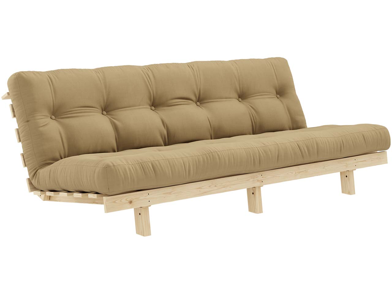 Karup Design Schlafsofa "Lean" unbehandeltes Gestell, wheat beige