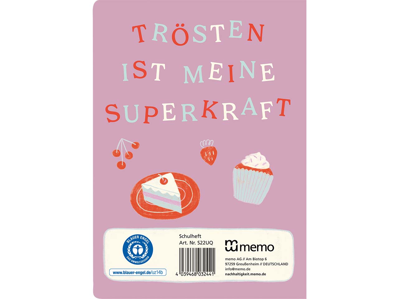 memo x SOS-Kinderdörfer weltweit Schulheft DIN A5, 16 Blatt, Lin. 6