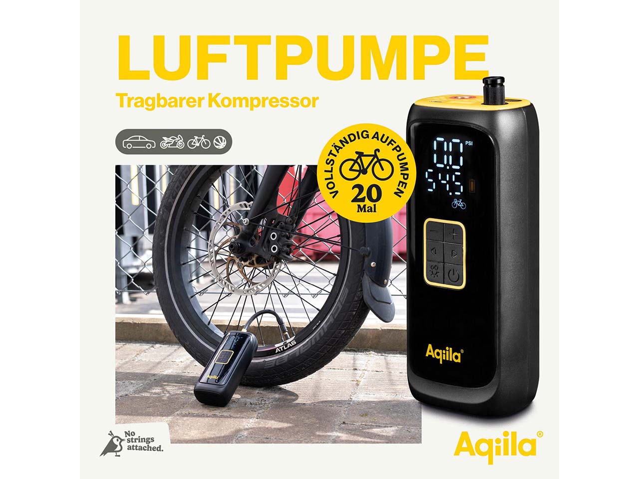 Aqiila Akku-Kompressor "Airbird C4"
