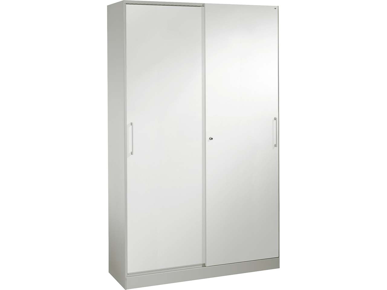 Schiebetürenschrank "CONTACT", Höhe 198 cm  (BxT) 100 x 43,5, silber