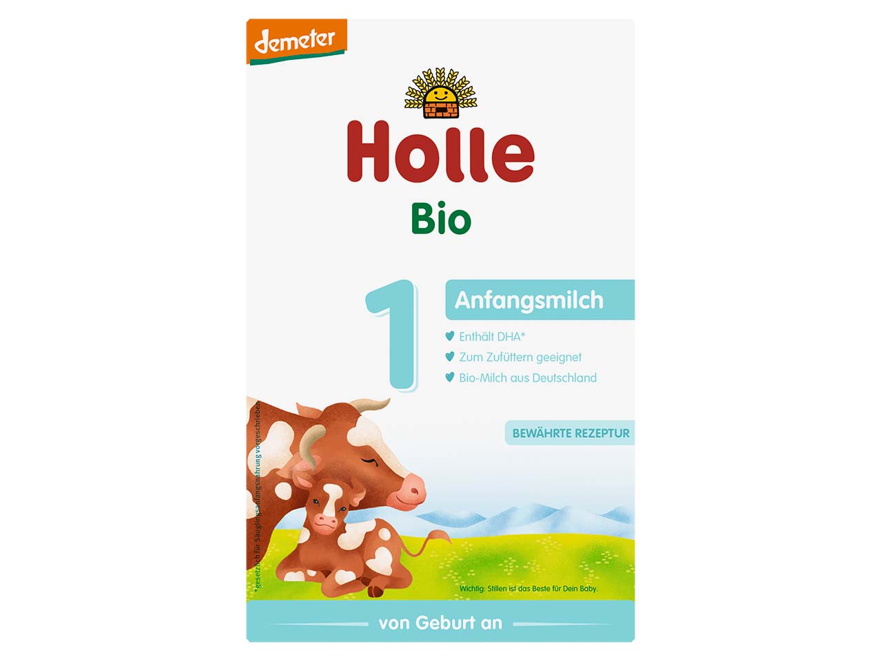 Holle Bio-Anfangsmilch 1, von Geburt an, Pulver, demeter-zertifiziert, 400 g