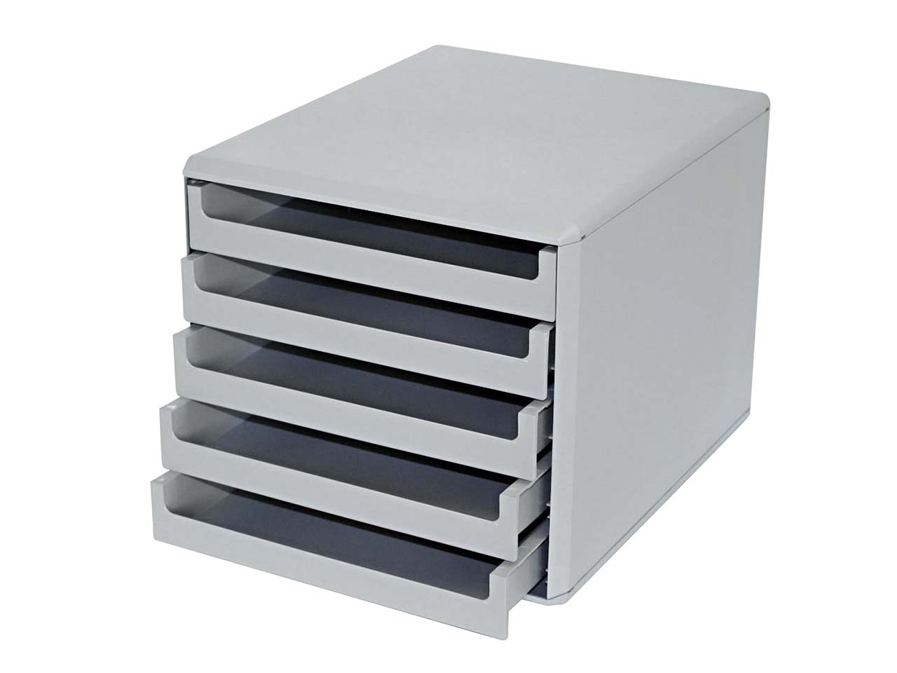 Schubladenbox "Grüne Welle" graue Schubladen