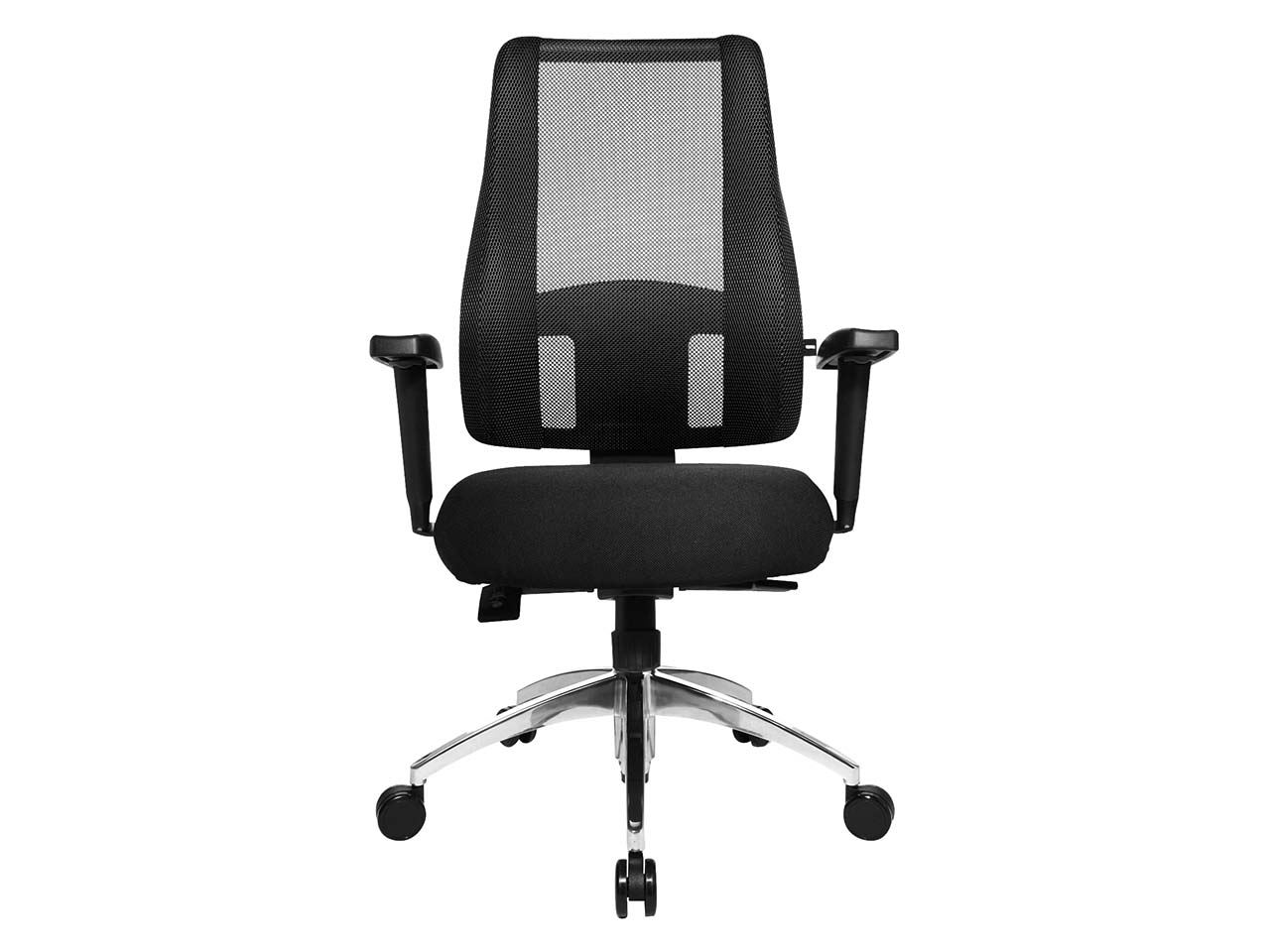 Topstar Bürodrehstuhl "Lady Sitness Deluxe" mit Armlehnen und Aluminiumfußkreuz schwarz