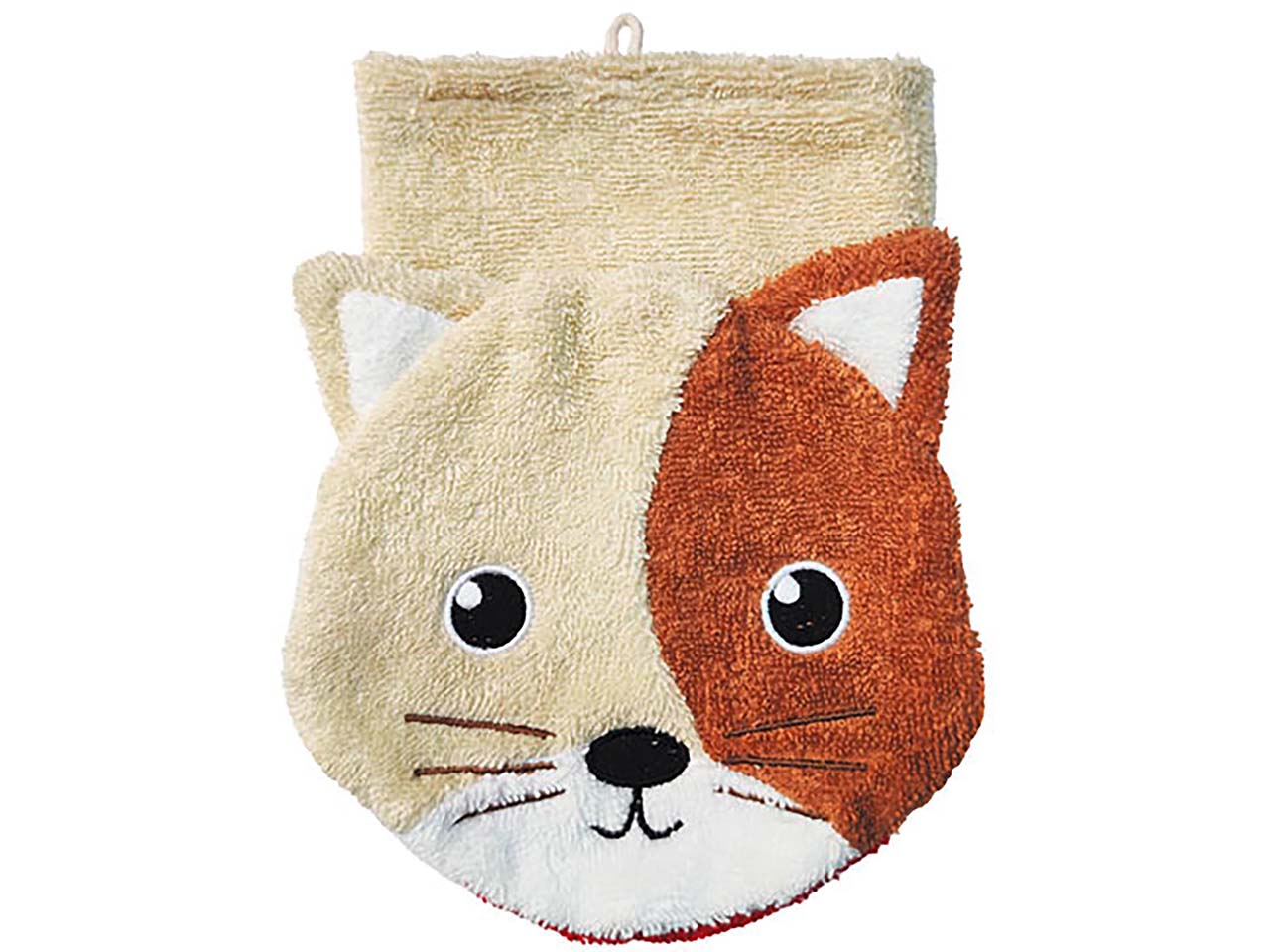 FüRNiS Waschlappen "Katze" aus Bio-Baumwolle