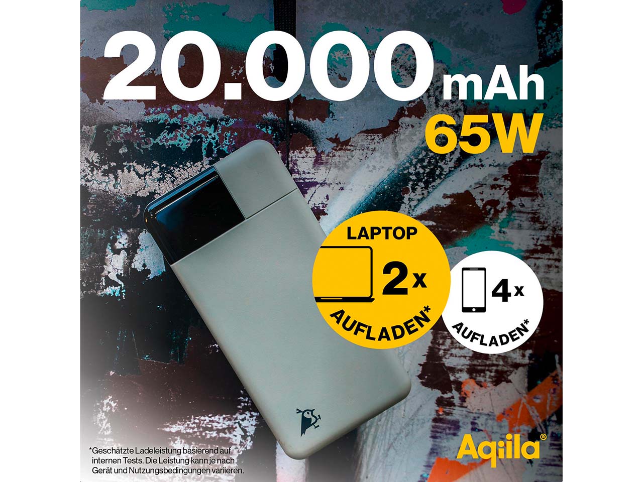 Aqiila Powerbank "Powerbird B20+" 20.000 mAh, moosgrün