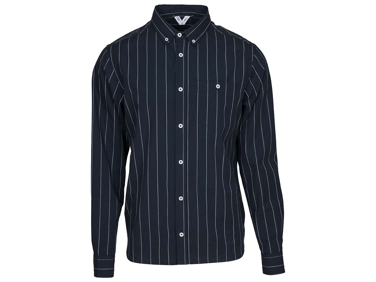 MELA Bio-Herren-Hemd "AJAY" mit Button-down Kragen, fine lines, Gr. S