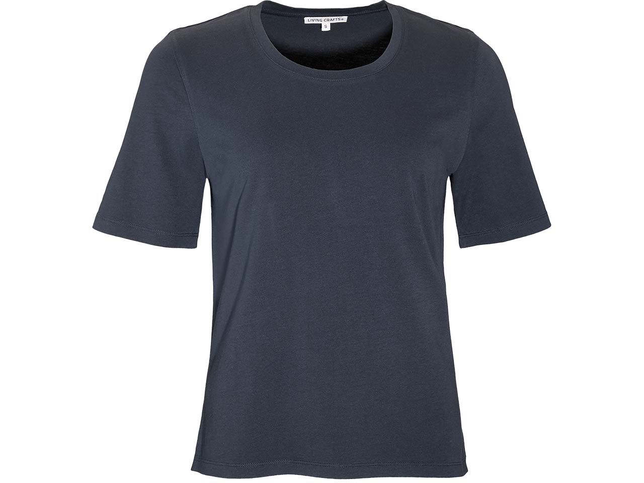 Living Crafts Bio-Damen-T-Shirt "TABERA" mit Rundhalsausschnitt, ink blue, Gr. M
