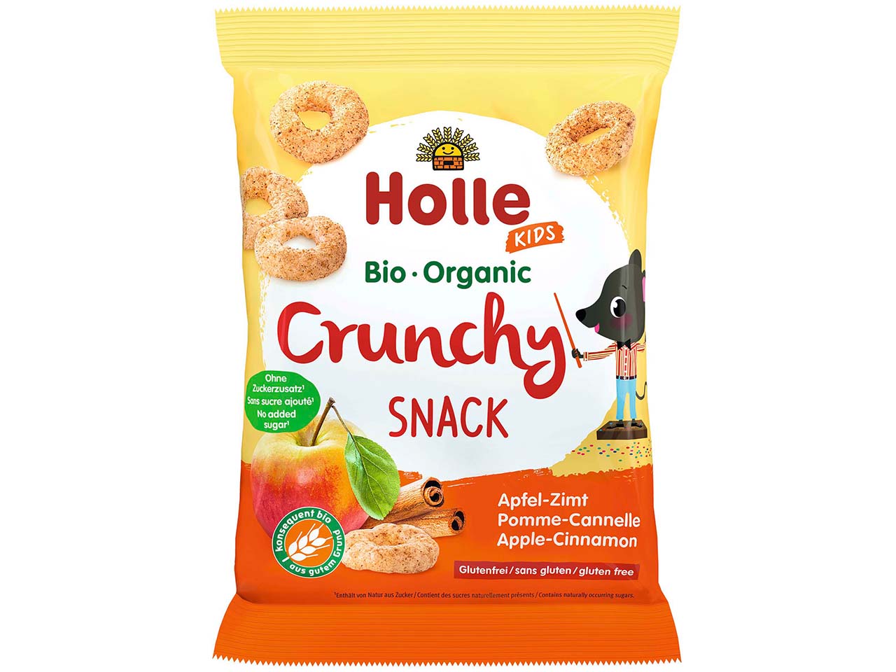 Holle Bio-Kindersnack "Crunchy Snack" Apfel-Zimt, ab 3 Jahren, 25 g