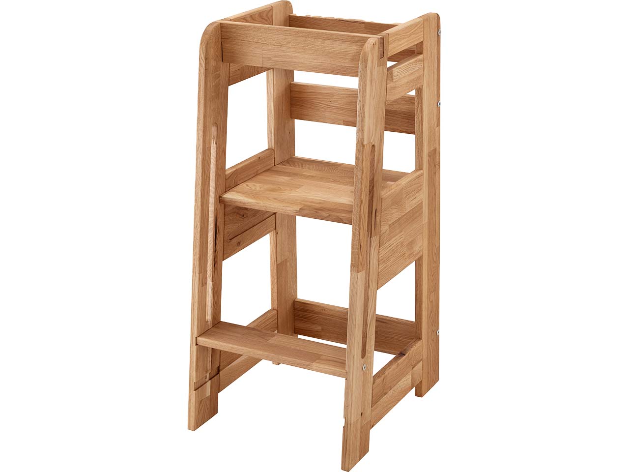 Lernturm B 42 x T 52 x H 89 cm, zweifach verstellbare Stufen, Wildeiche geölt