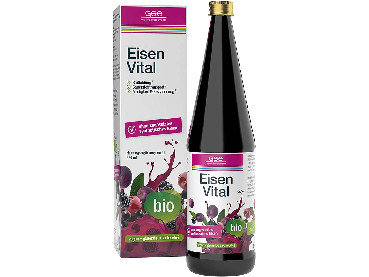 GSE Bio-Direktsaft "Eisen Vital Complex", 330 ml