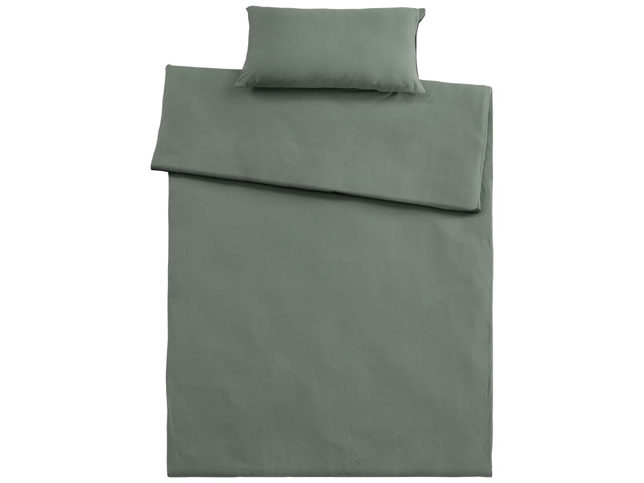 Bettwäsche "Single Jersey" aus Bio-Baumwolle 40 x 80 cm,/135 x 200 cm, salbei
