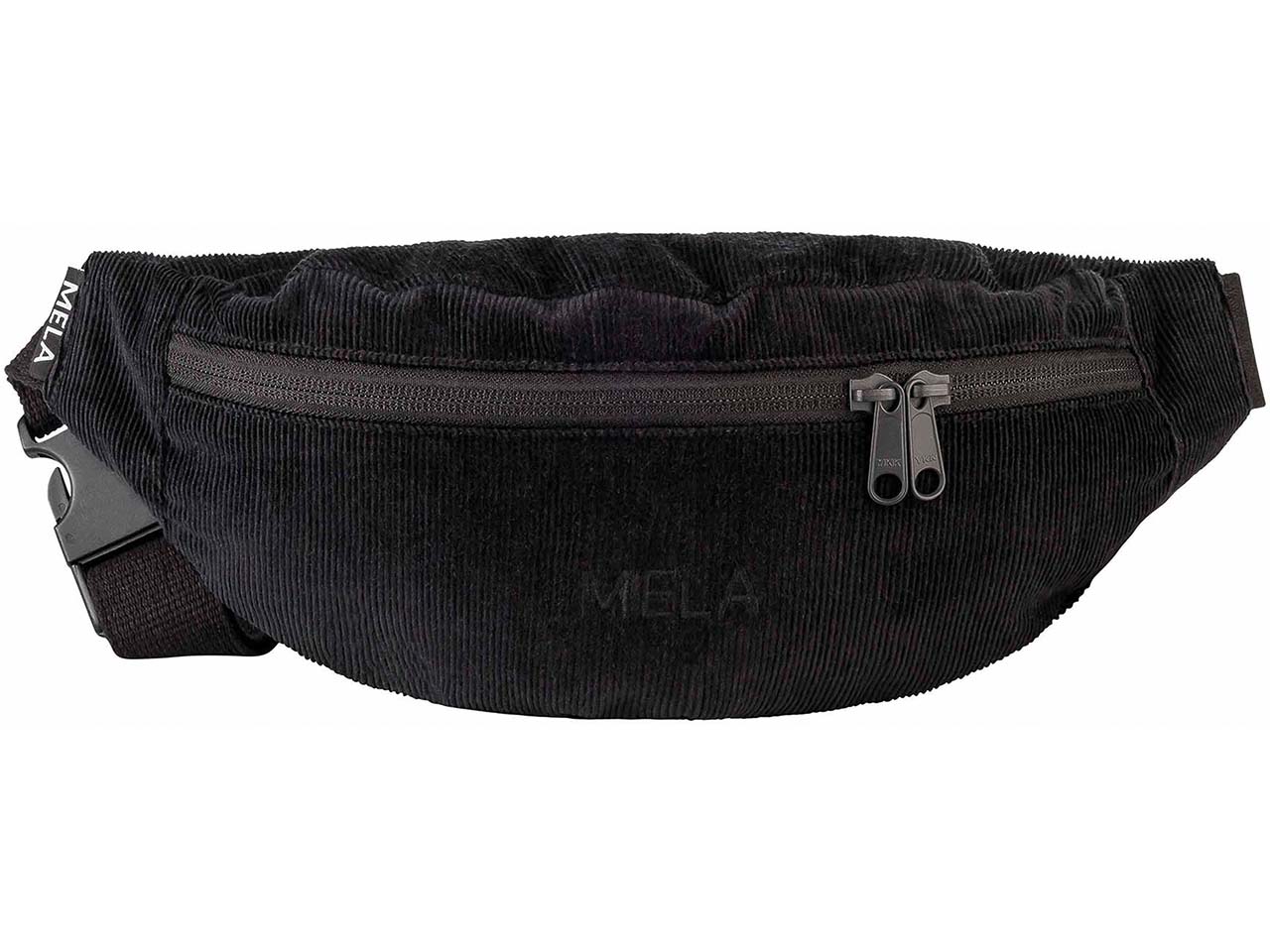 MELA Bio-Cord-Bauchtasche 'BHAVIN' mit 2 Fächern, schwarz