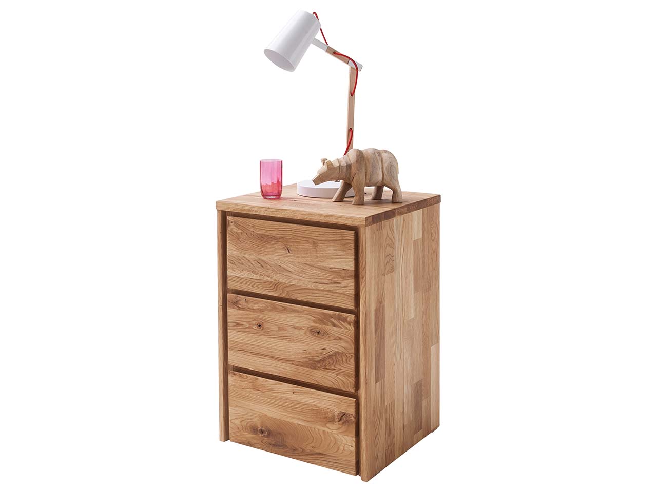 Kommode "Rödvig" aus Wildeiche, mit 3 Schubladen, B 47 x T 42 x H 70 cm