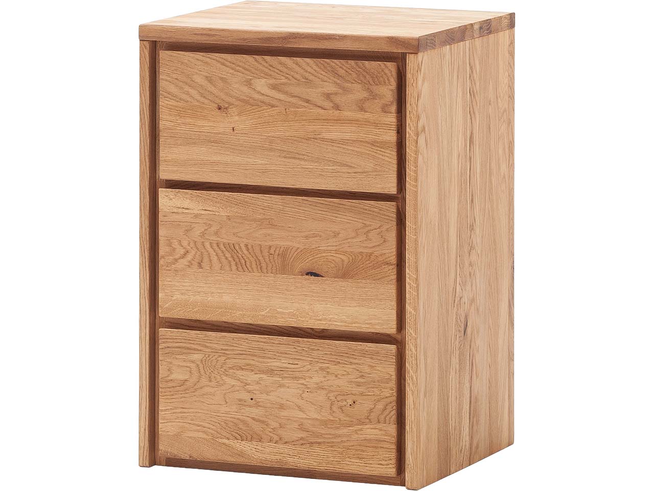 Kommode "Rödvig" aus Wildeiche, mit 3 Schubladen, B 47 x T 42 x H 70 cm