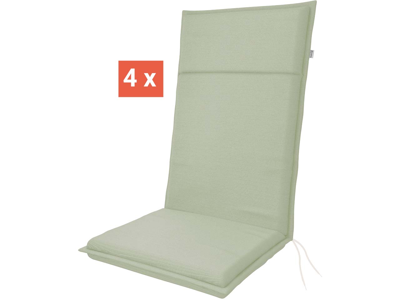 doppler Auflage "LIFE" für Hochlehner, 4er-Pack, 119x48x4 cm, Polyester, mint