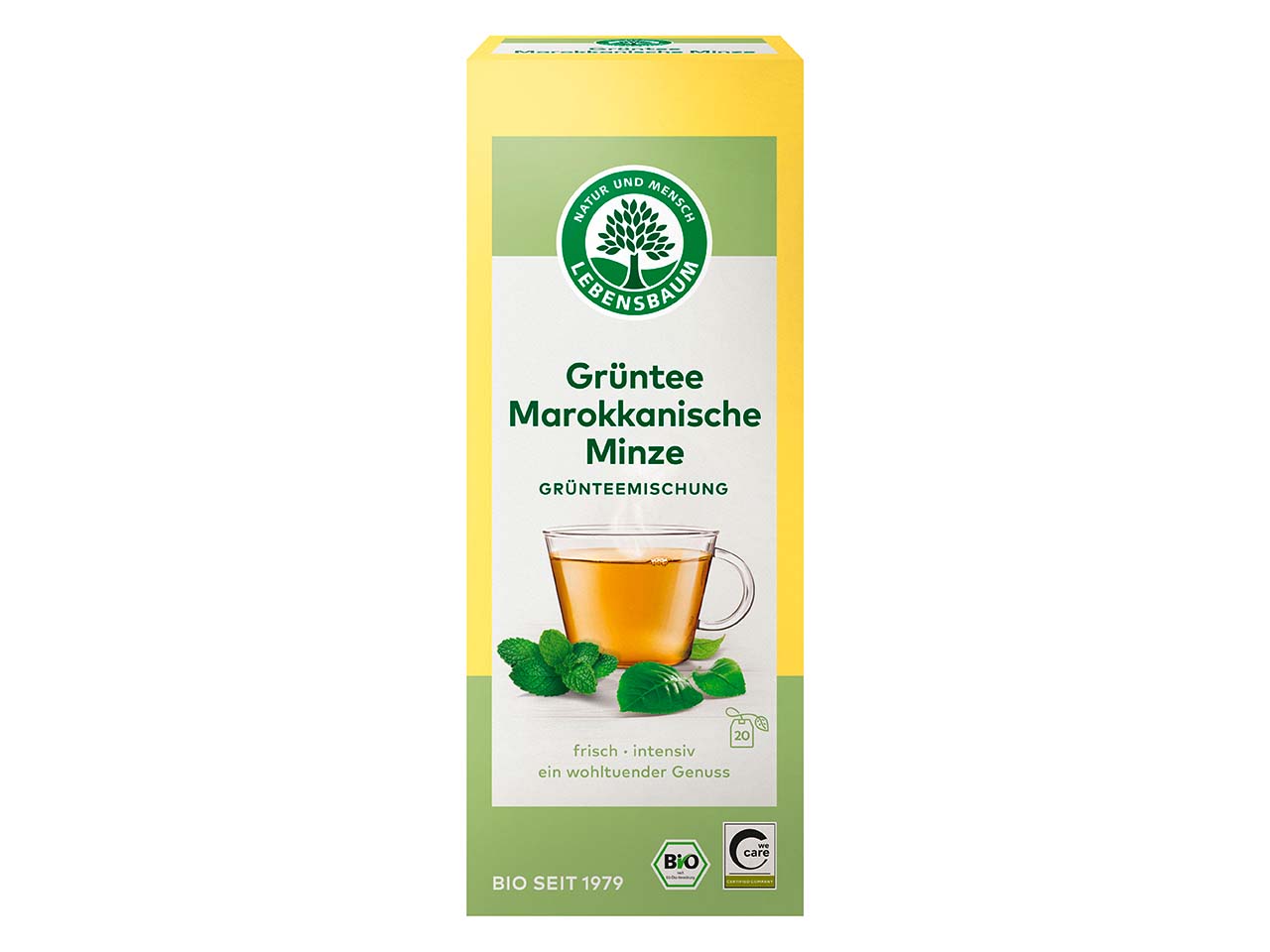 LEBENSBAUM Grüner Bio-Tee "Marokkanische Minze", 20 x 2,0 g