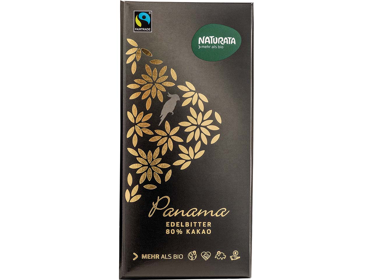 NATURATA Bio-Edelbitter-Schokolade "Panama" 80 % Kakao, 100 g