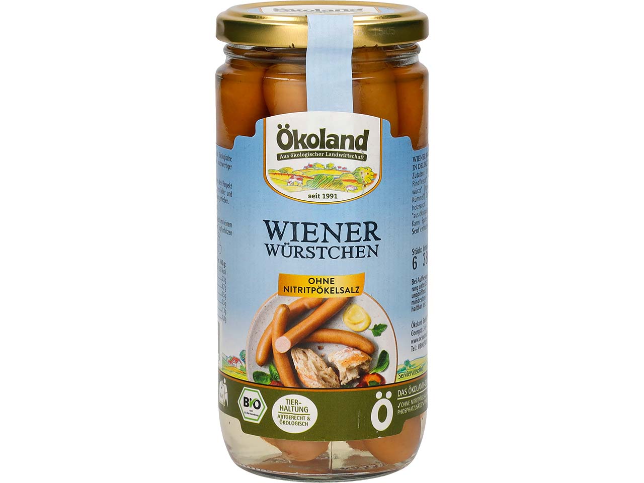 Ökoland Bio-Wiener-Würstchen, 380 g