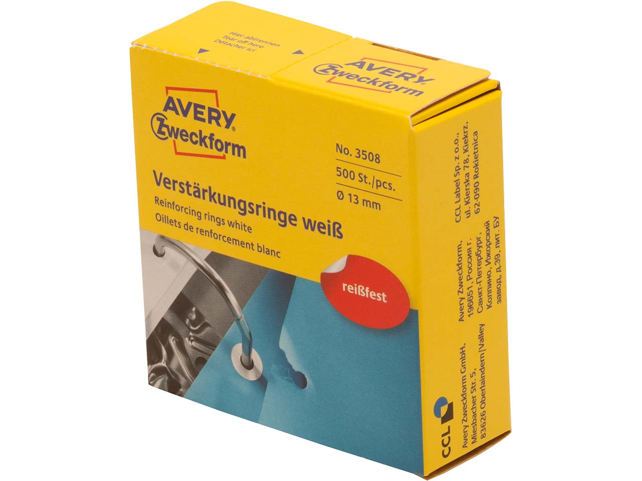 500 Avery Zweckform Lochverstärker weiß