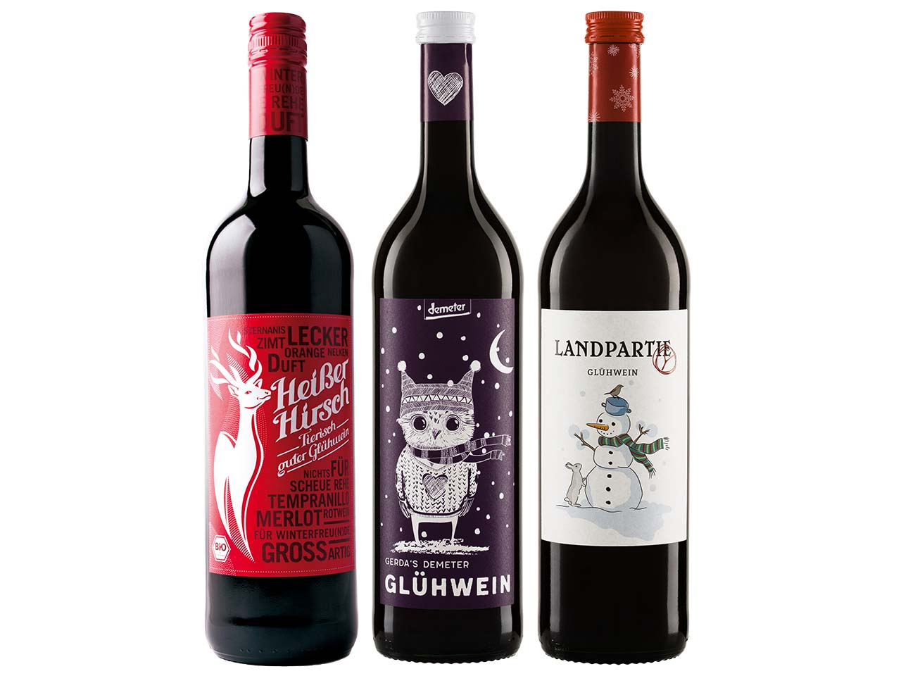 Bio-Glühwein-Paket, rot, 3 x 0,75 l