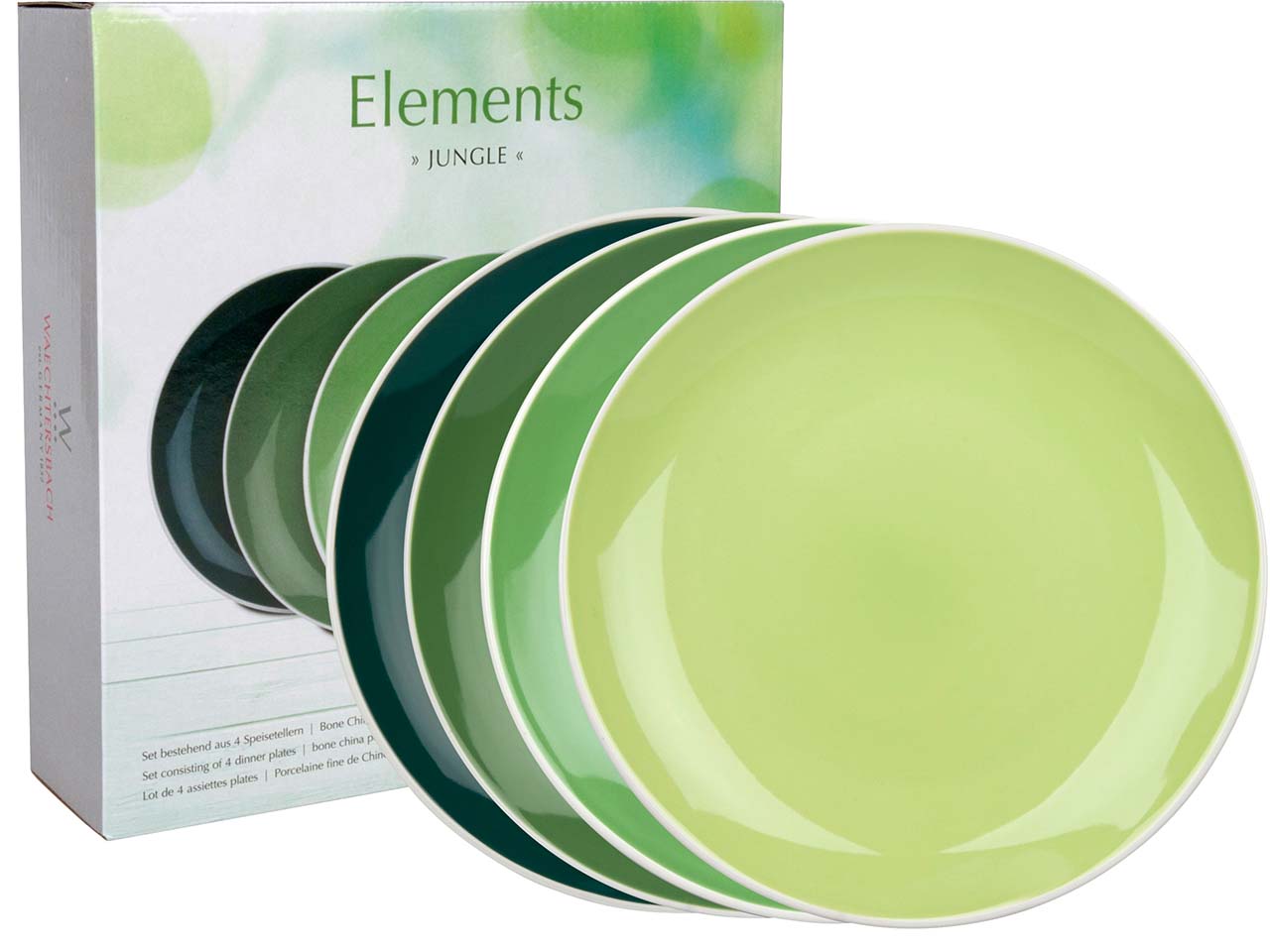 4 Waechtersbach Teller 'Elements' Ø 27 cm, jungle